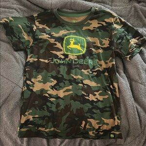 John Deere Kids Camo Tee - Green, Brown, and Yellow